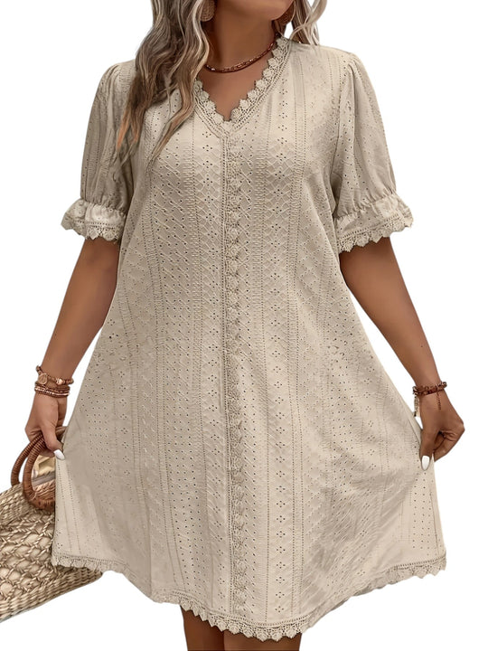 Variant image for Dames Plus Size V-Hals Jurk Elegant en Comfortabel - Sophie-1