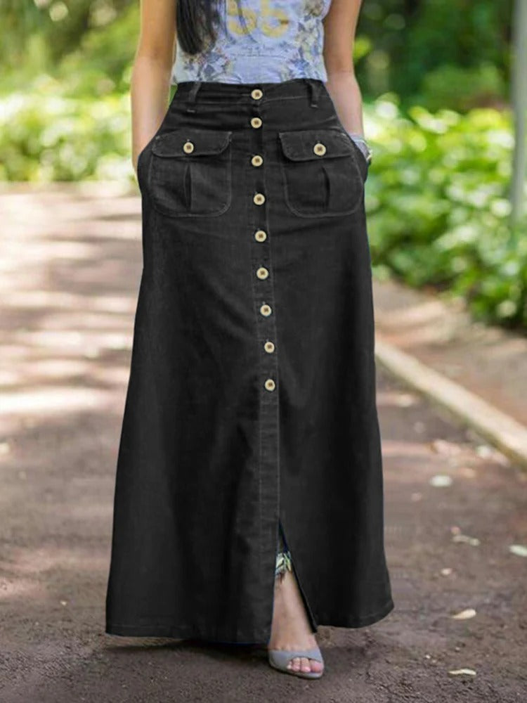 Variant image for Dames Lange Spijkerrok Elegant Design - Margriet-1