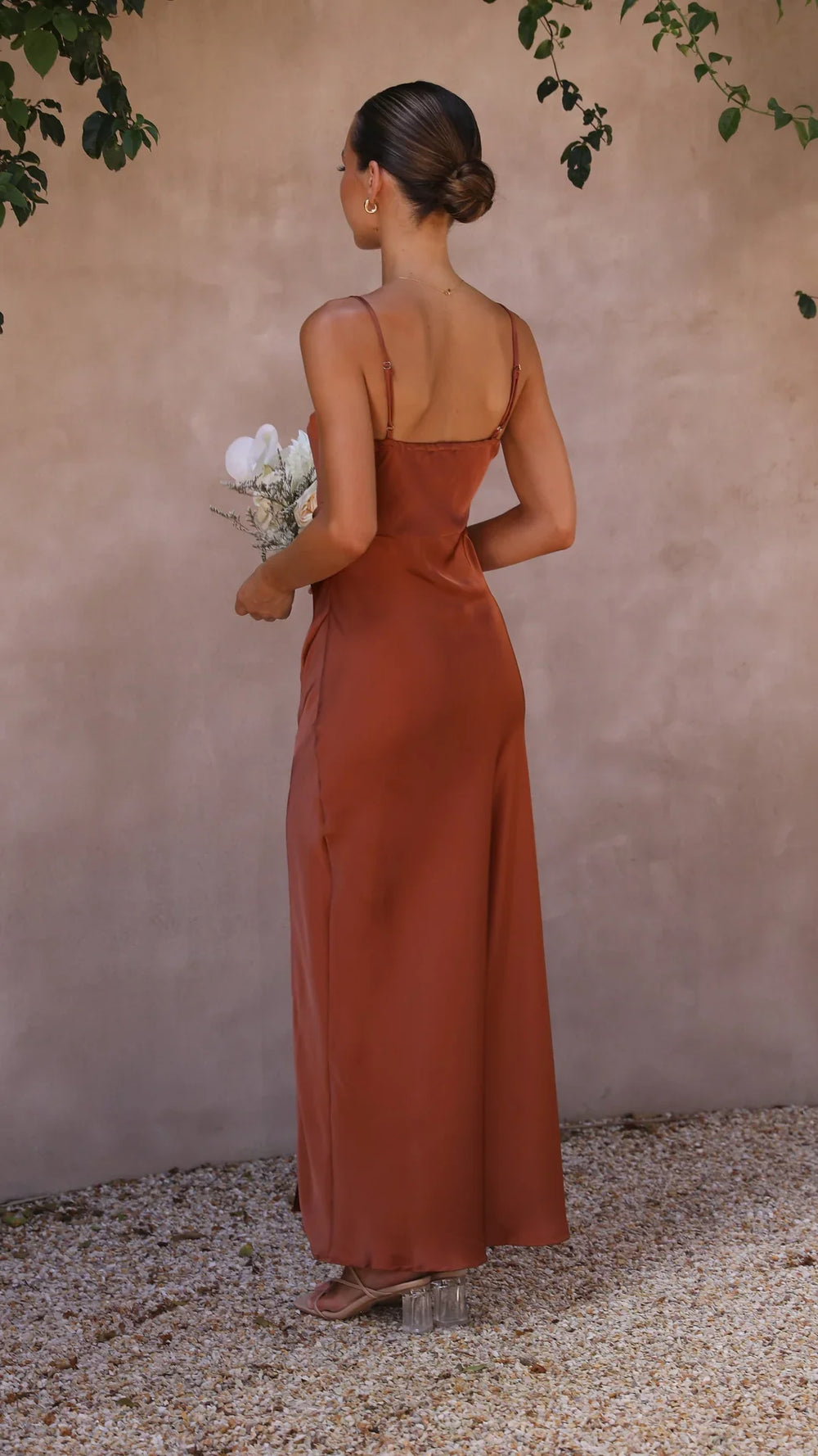 Dames Maxi Jurk Elegante Vierkante Halslijn met Zijsplit - Juli-2