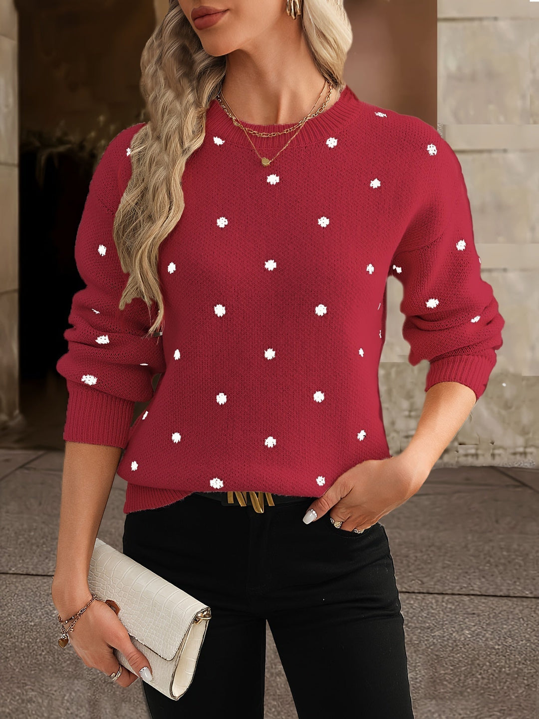 Lottie - Warme bolletjestrui voor dames