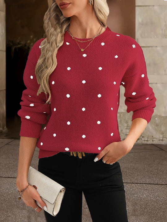 Lottie - Warme bolletjestrui voor dames