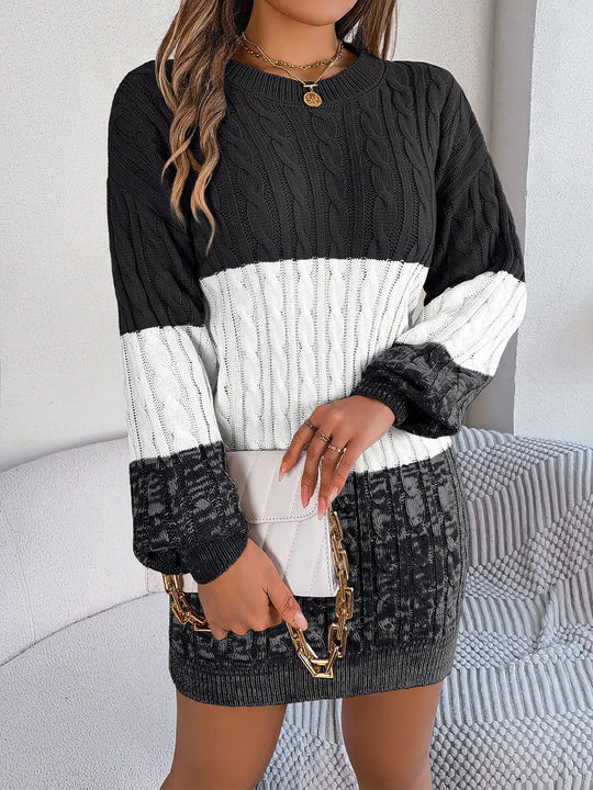 Dames Sweater Jurk Comfortabele Minimalistische Stijl - Danique-1