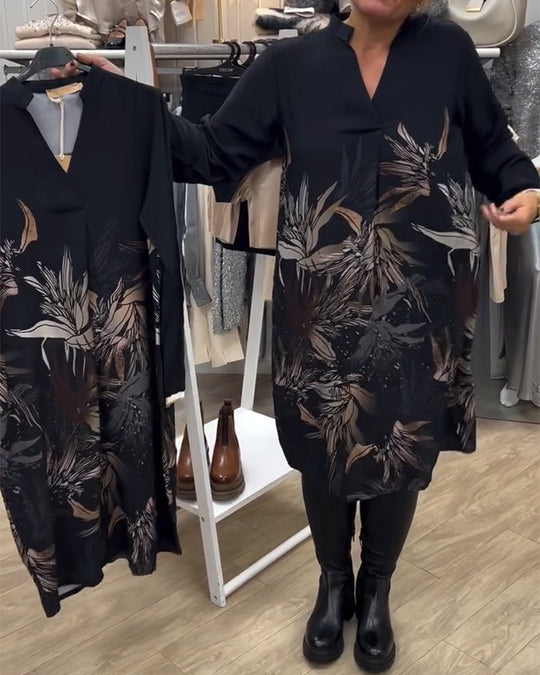 Dames Midi Jurk Bloemenpatroon Stijlvol Design - Katrina-6
