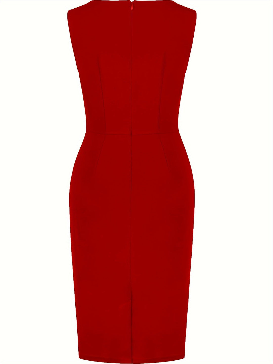 Dames Mouwloze Bodycon Jurk Elegante Tucked Details - Nora-5