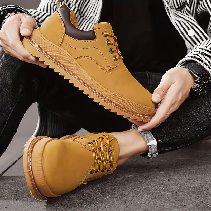 Schoenen heren | Veterschoenen heren | Antislip grip & stevige enkelsteun