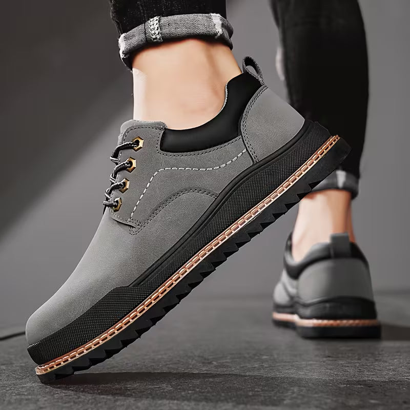 Schoenen heren | Veterschoenen heren | Antislip grip & stevige enkelsteun