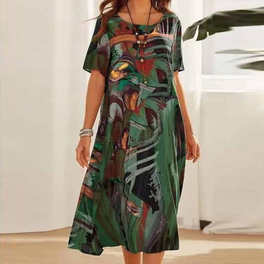 Variant image for Dames Zomerjurk Elegante Casual Stijl Met Ademende Stof - Nanna-9