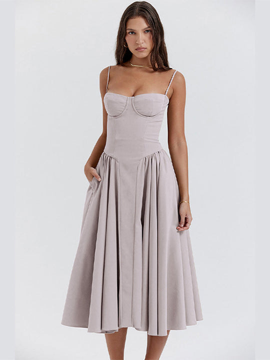 Dames Zomerjurk Elegante Korsetstijl Voor Elke Gelegenheid - Evi-6