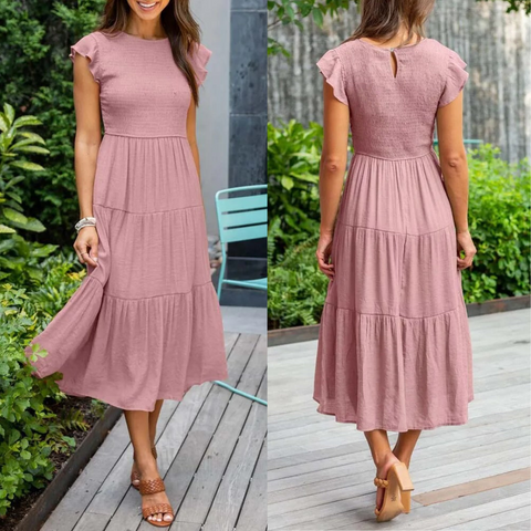 Dames Maxi Jurk Met Vlindermouwen Zomer - Joline-3