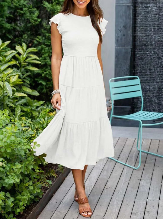 Dames Maxi Jurk Met Vlindermouwen Zomer - Joline-1