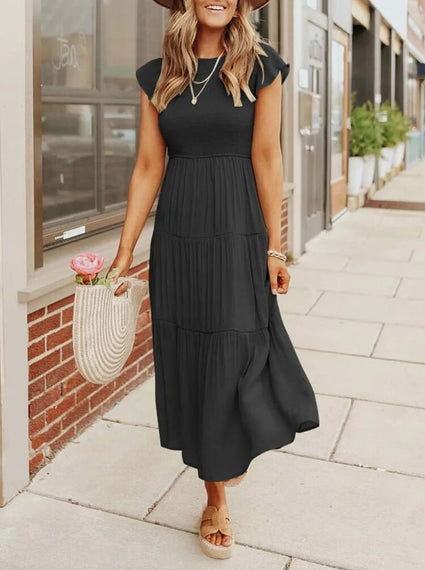 Variant image for Dames Maxi Jurk Met Vlindermouwen Zomer - Joline-13