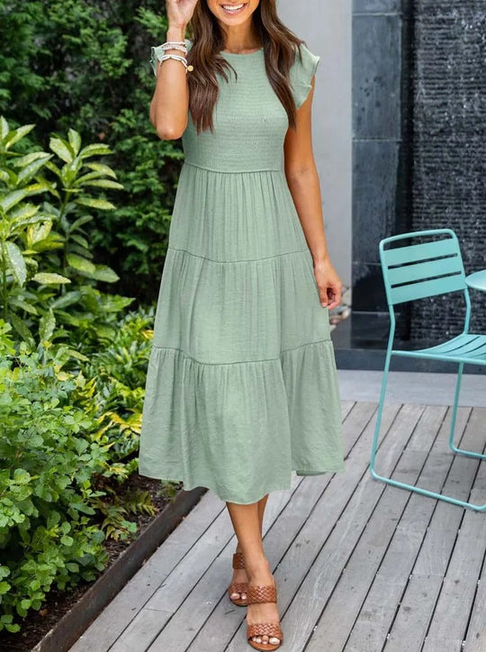 Dames Maxi Jurk Met Vlindermouwen Zomer - Joline-5