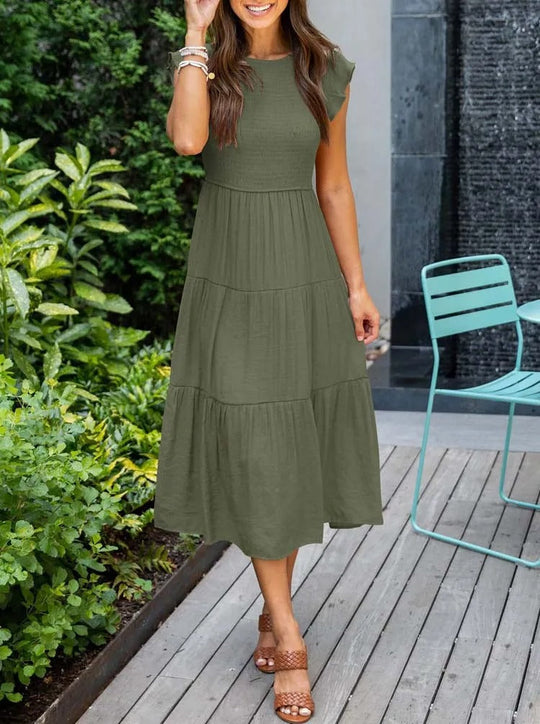 Variant image for Dames Maxi Jurk Met Vlindermouwen Zomer - Joline-17