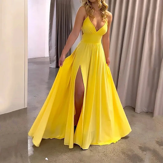 Variant image for Dames Maxi Jurk Elegante Split met Bretels - Lisa-1