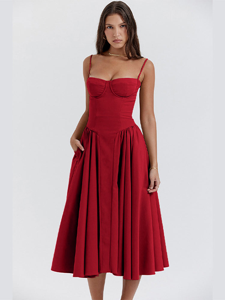 Dames Zomerjurk Elegante Korsetstijl Voor Elke Gelegenheid - Evi-3