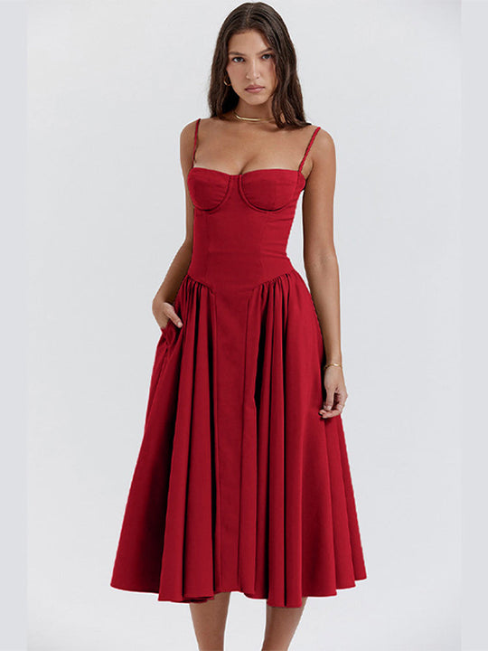 Dames Zomerjurk Elegante Korsetstijl Voor Elke Gelegenheid - Evi-3