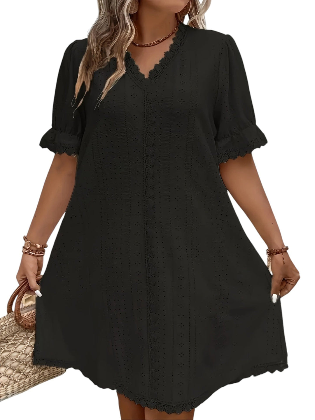 Variant image for Dames Plus Size V-Hals Jurk Elegant en Comfortabel - Sophie-11
