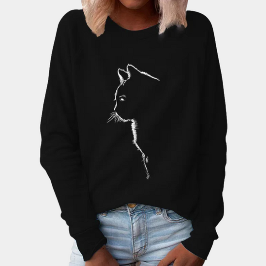 Adria - Casual damestrui met kattenmotief