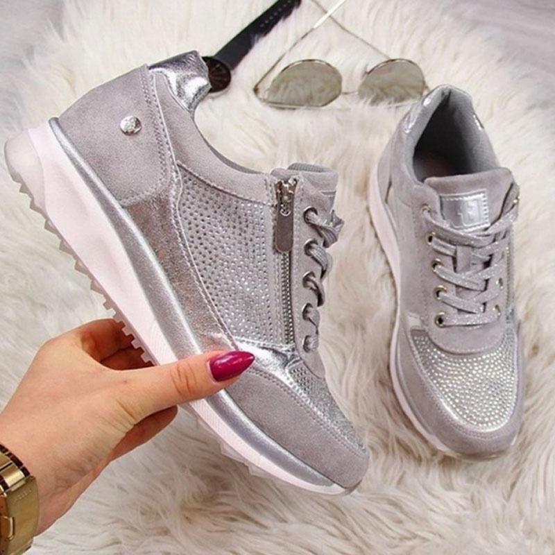 Dames Stijlvolle Sneakers met Ritsdetail - Rodica