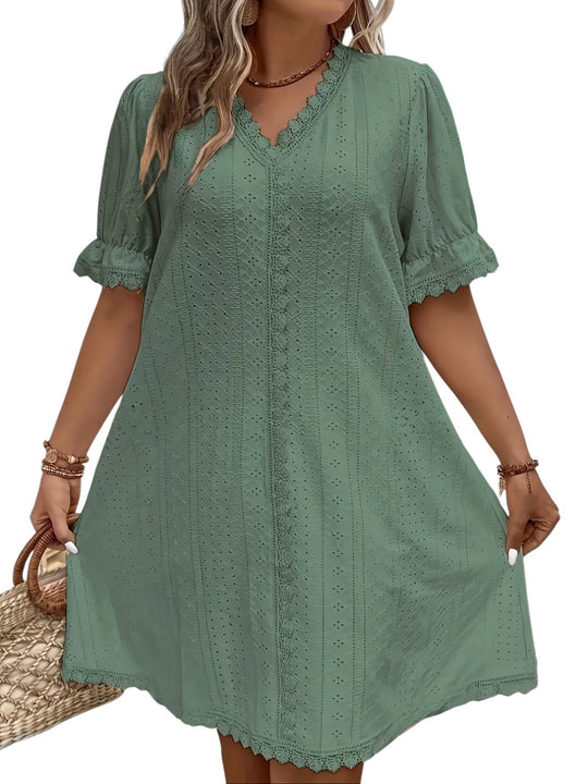 Variant image for Dames Plus Size V-Hals Jurk Elegant en Comfortabel - Sophie-6