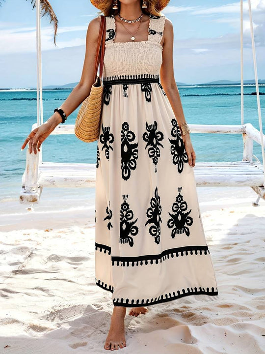 Dames Lange Jurk Vloeiende Boho Stijl voor Zomer - Ava-2