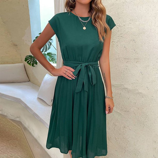 Variant image for Dames Zomerjurk Elegante Flatterende Pasvorm Korte Mouwen - Nora-16