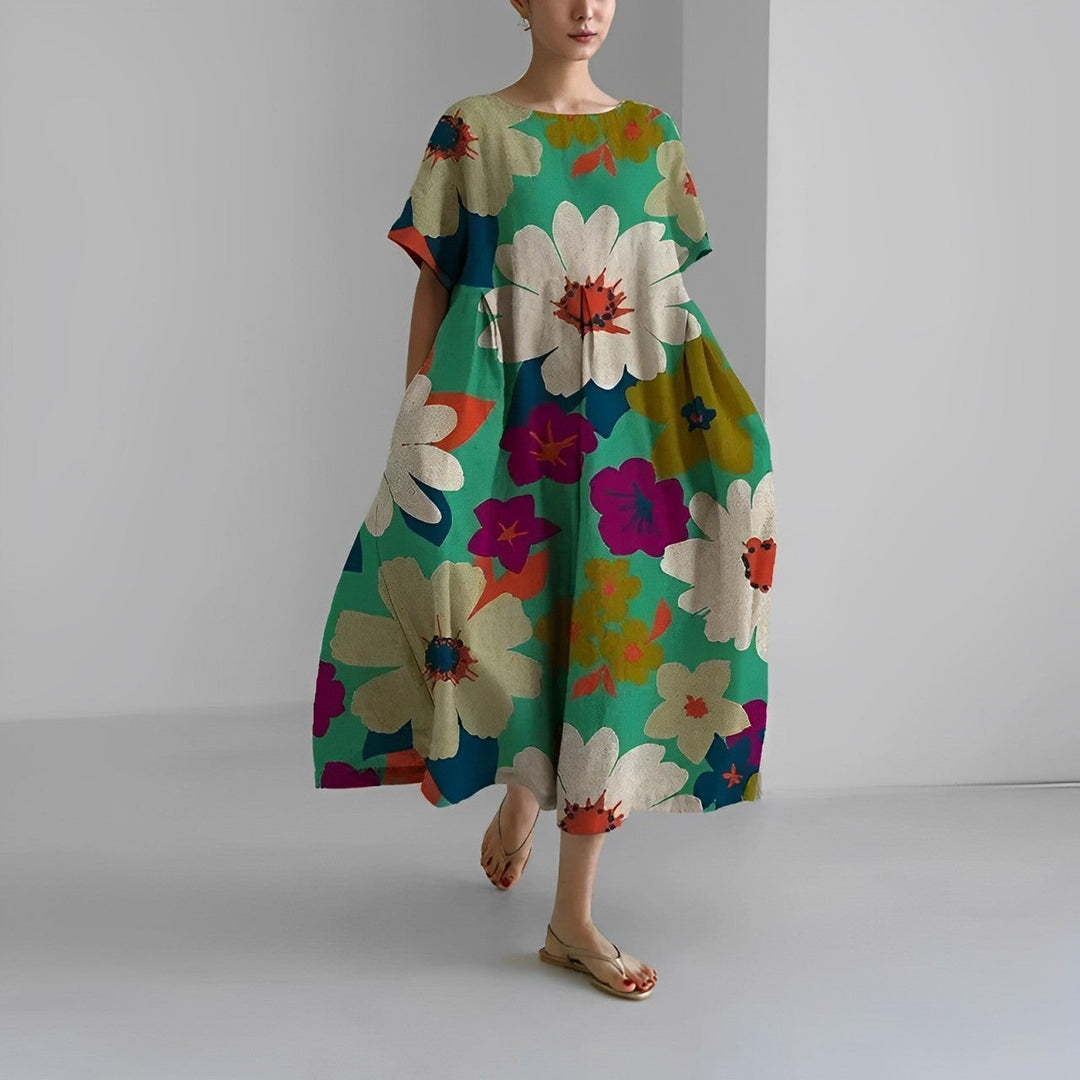 Variant image for Dames Maxi Jurk Bloemenprint Luchtige Stof Voor Zomer - Simona-36