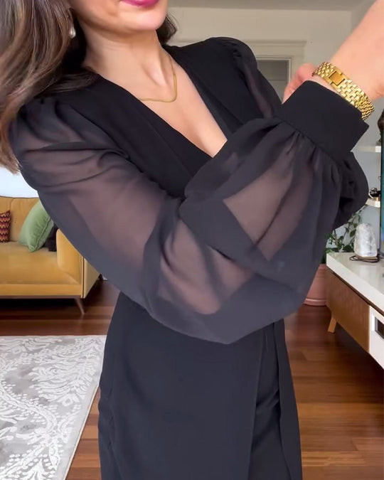 Dames Blazerjurk Elegante Zwarte Stijl Perfect voor Feestelijke Gelegenheden - Denise-6