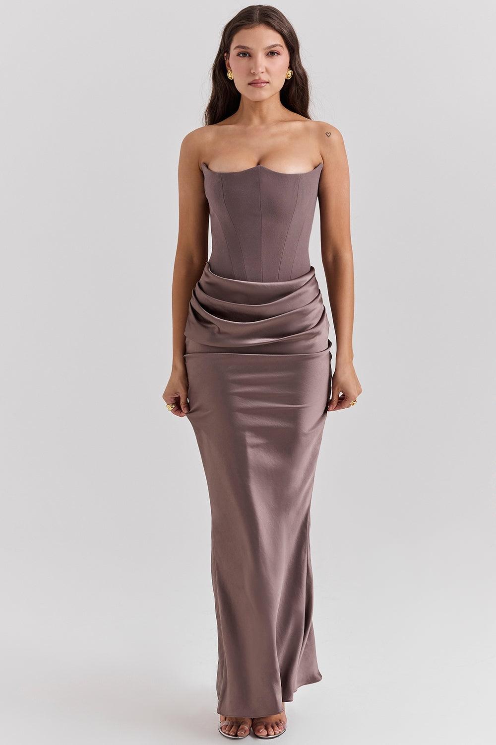 Variant image for Dames Galajurk met Corset en Gedrapeerde Rok - Ava-13