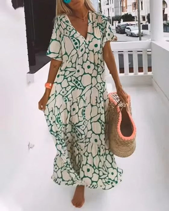 Variant image for Dames Lange Maxi Jurk Elegante Vloeiende Pasvorm - Rosalie-1