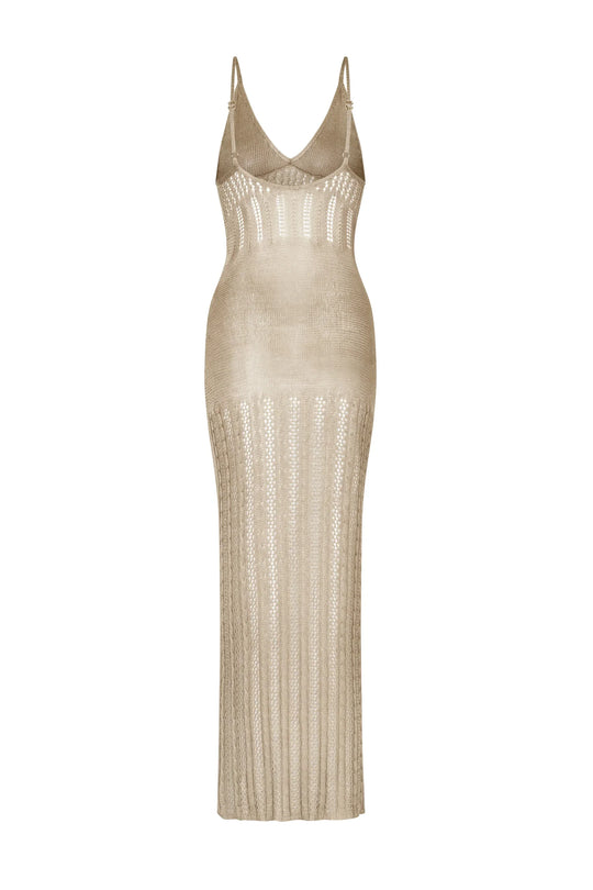 Dames Strandjurk Mouwloos Hoge Split Over Bikini - Neva-5