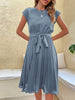 Dames Zomerjurk Elegante Flatterende Pasvorm Korte Mouwen - Nora-6
