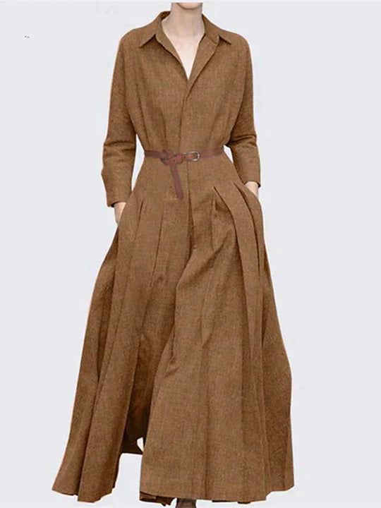 Variant image for Dames Maxi Jurk Plooien Elegante Lange Zomerjurk - Gloria-11