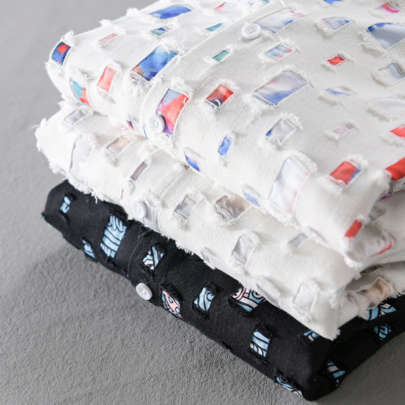 Mees - Herenoverhemd met levendig dessin Stijlvolle en Comfortabele Look