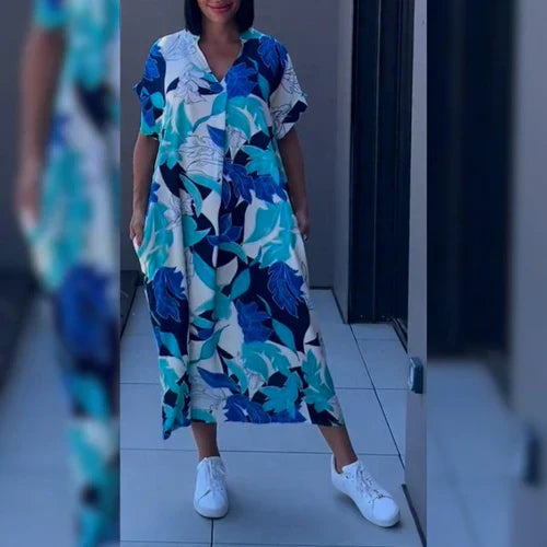 Dames Kaftan Jurk Luchtige Stof Elegante Pasvorm - Eliza-4