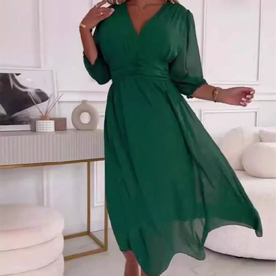 Variant image for Dames Chiffon Zomerjurk Elegante Pasvorm Lichtgewicht - Amira-13