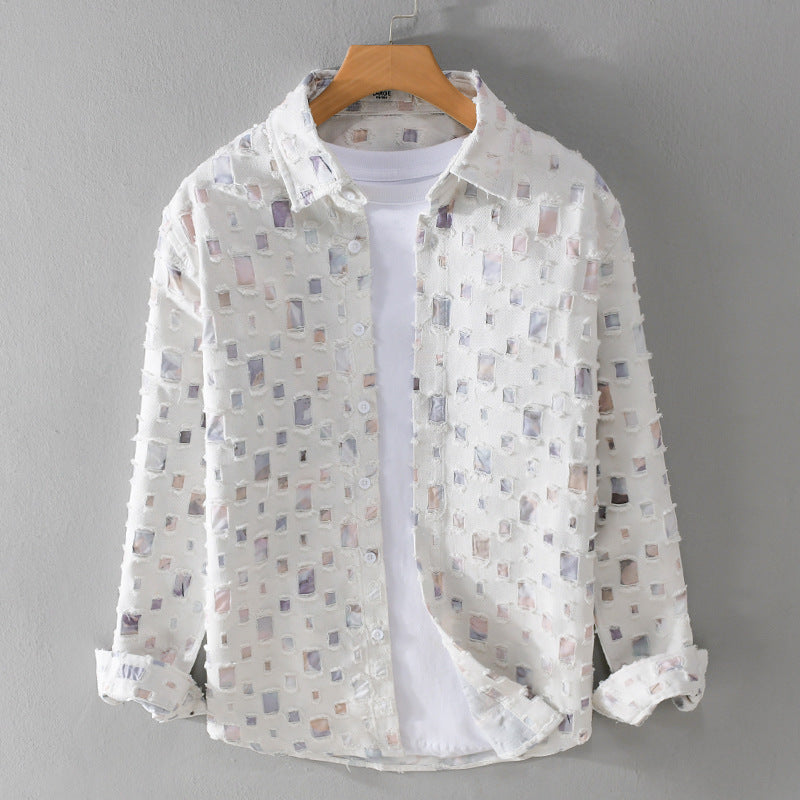Mees - Herenoverhemd met levendig dessin Stijlvolle en Comfortabele Look