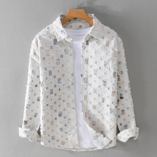 Mees - Herenoverhemd met levendig dessin Stijlvolle en Comfortabele Look