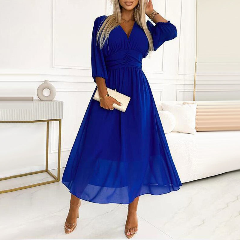 Dames Chiffon Zomerjurk Elegante Pasvorm Lichtgewicht - Amira-4