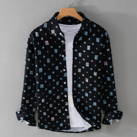 Mees - Herenoverhemd met levendig dessin Stijlvolle en Comfortabele Look