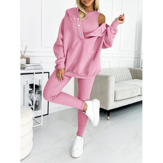 3-delige Knusse Hoodie Set voor vrouwen
