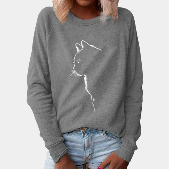 Adria - Casual damestrui met kattenmotief