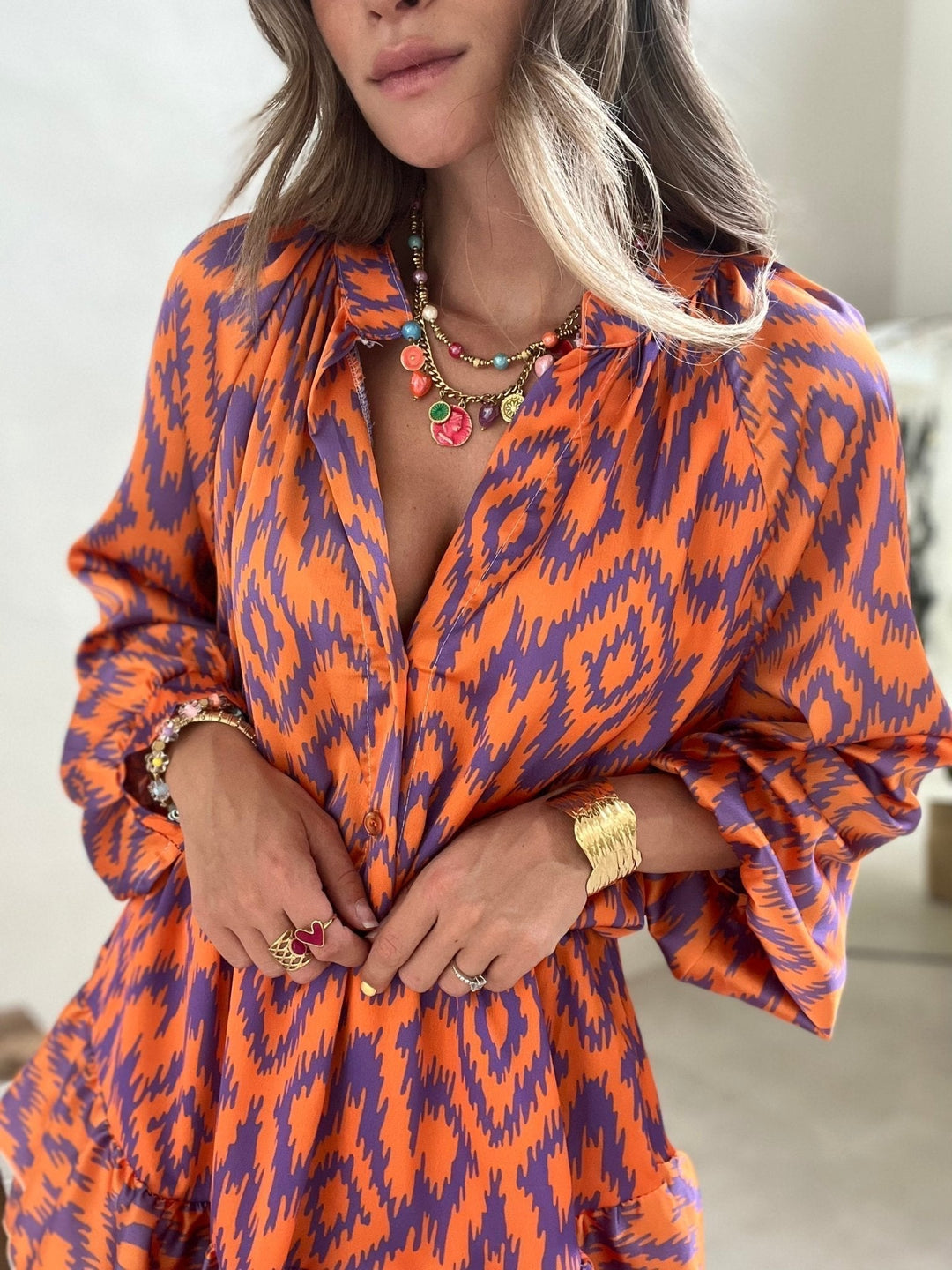 Variant image for Dames Mini Jurk Stijlvol Satijneffect Zomer Kleding - Mia-3