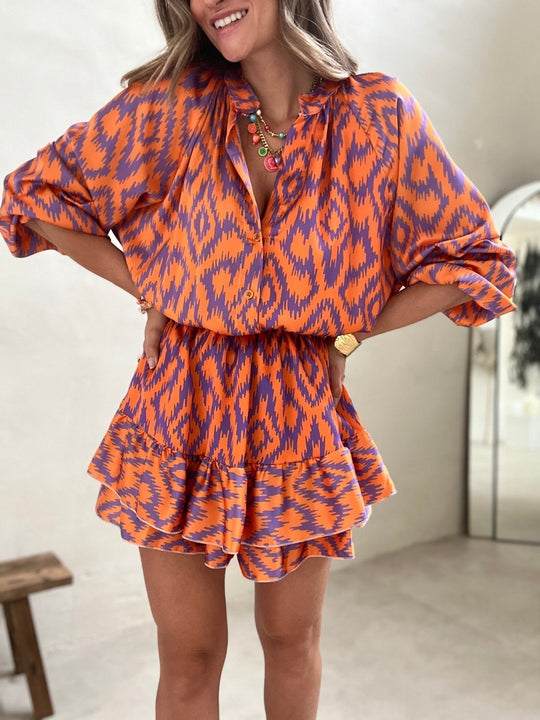 Variant image for Dames Mini Jurk Stijlvol Satijneffect Zomer Kleding - Mia-4