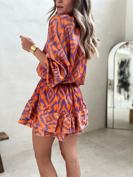 Variant image for Dames Mini Jurk Stijlvol Satijneffect Zomer Kleding - Mia-2