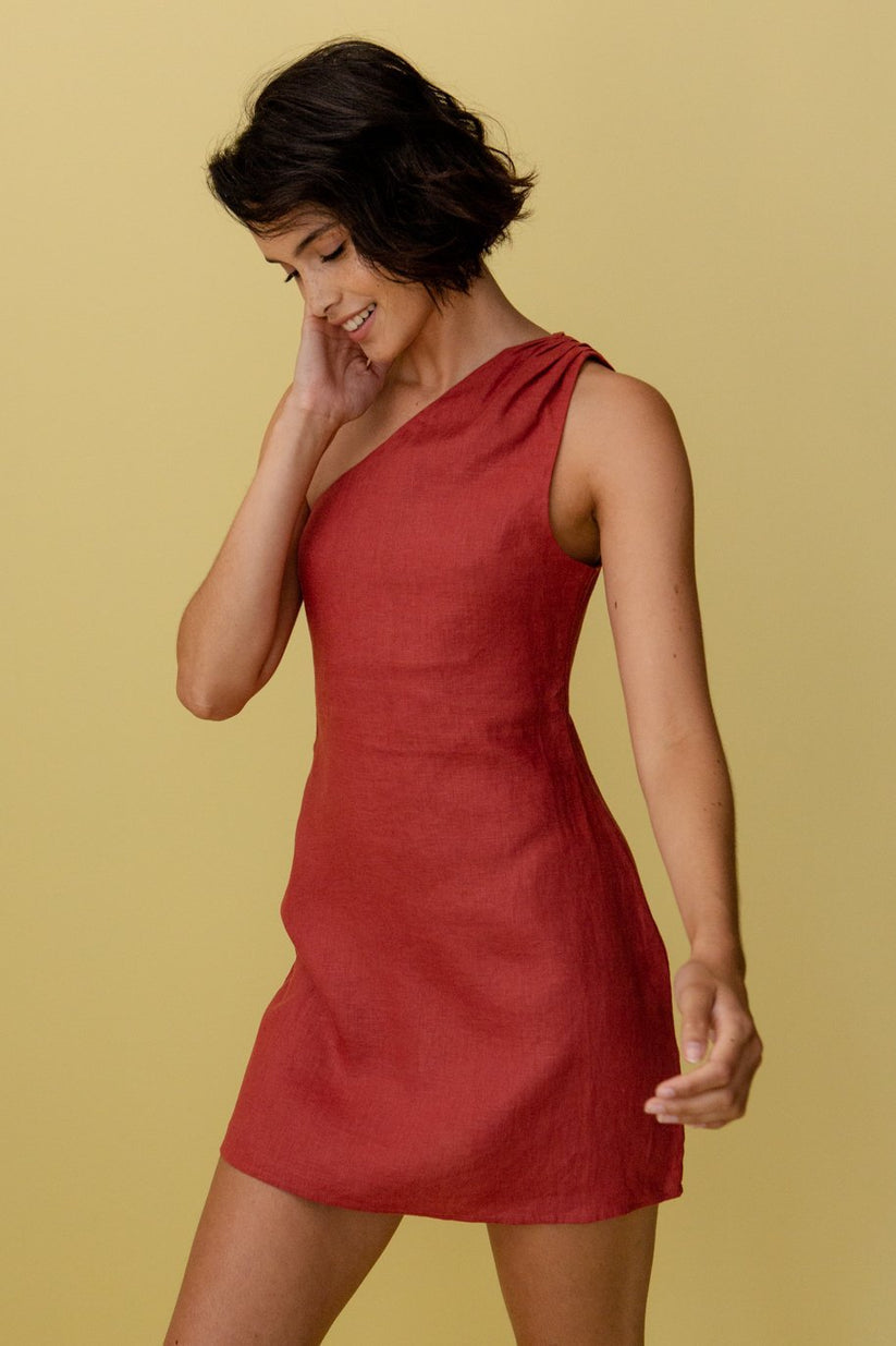 Dames Maxi Jurk One-Shoulder Elegant Zomerdesign - Selina-3