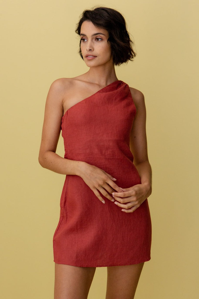 Variant image for Dames Maxi Jurk One-Shoulder Elegant Zomerdesign - Selina-5