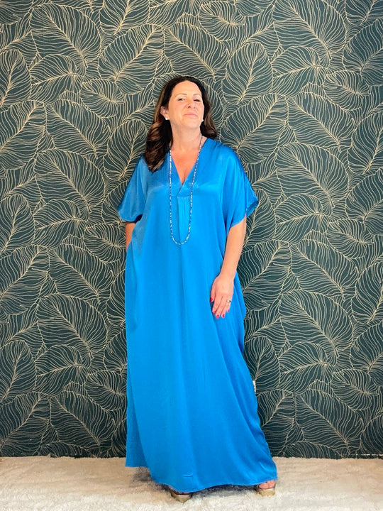 Variant image for Dames Lange Jurk Korte Mouwen Elegante Stijl - Manica-9
