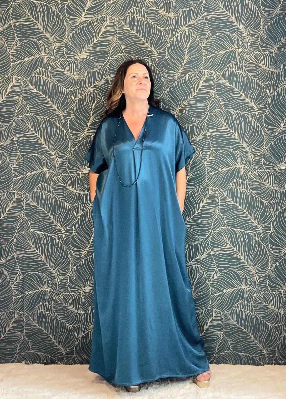 Variant image for Dames Lange Jurk Korte Mouwen Elegante Stijl - Manica-13