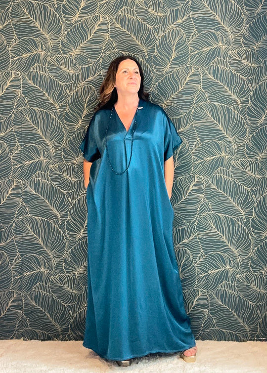Variant image for Dames Lange Jurk Korte Mouwen Elegante Stijl - Manica-13